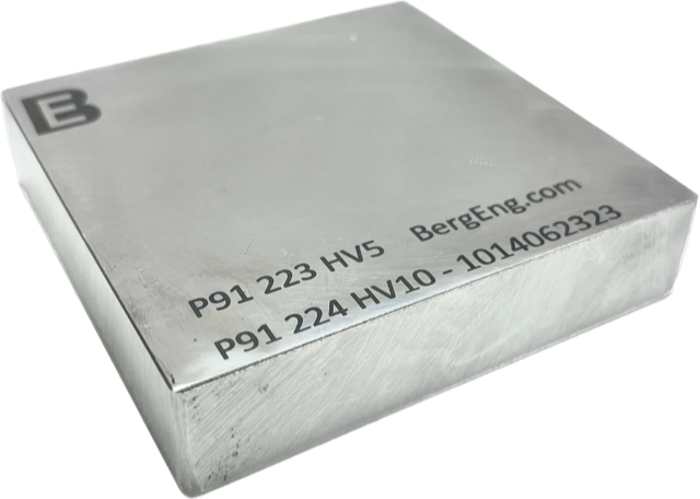 Grade 91 Hardness Reference Block Use W Sonodur 3 UCI Hardness Tester BE P91 105 BergEng Com